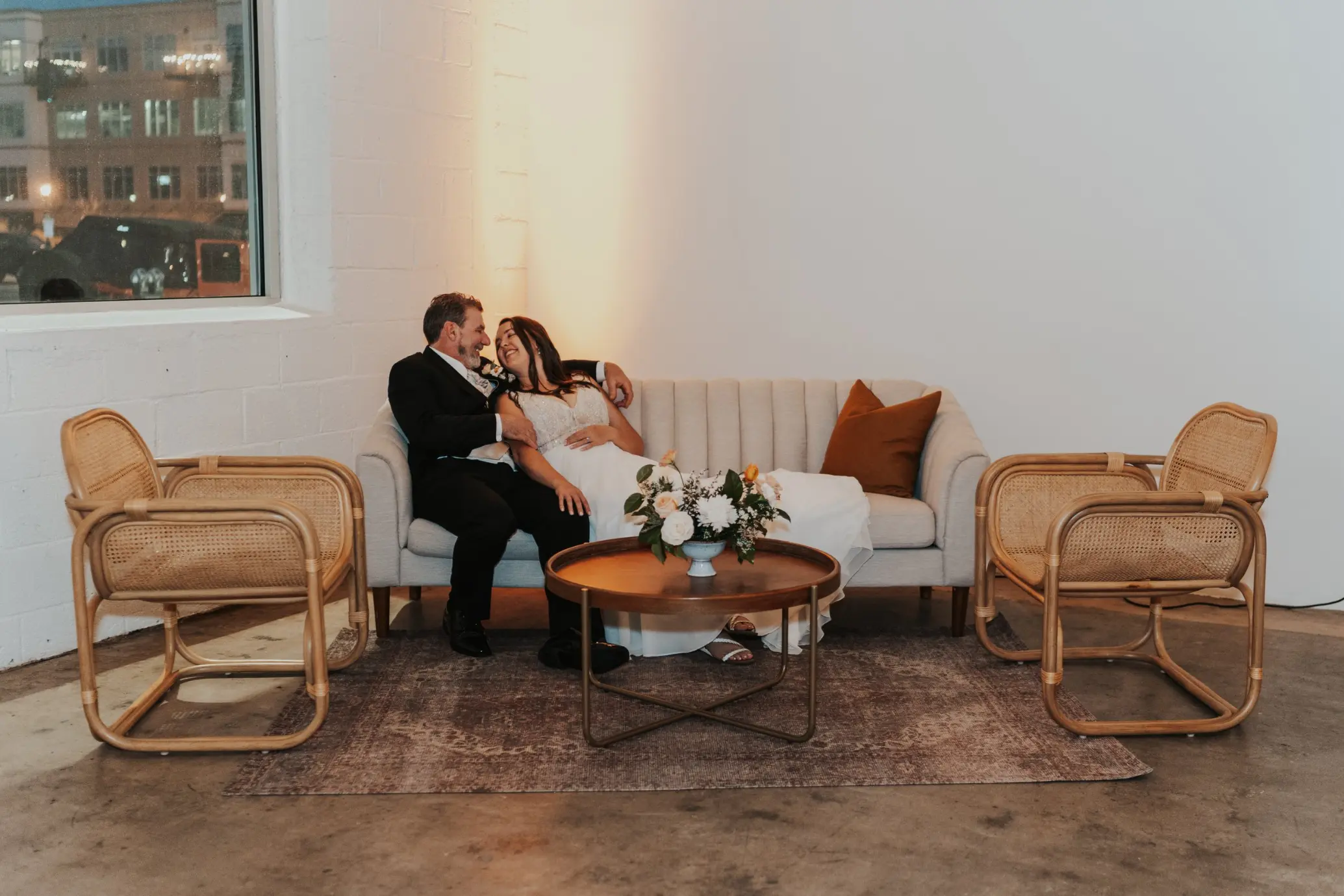 chic wedding with great decor at clay